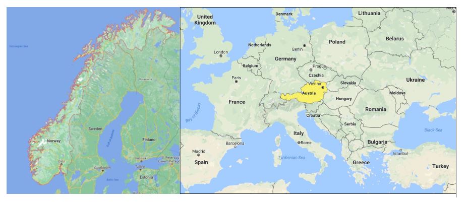 NHA Austria and Norway Maps