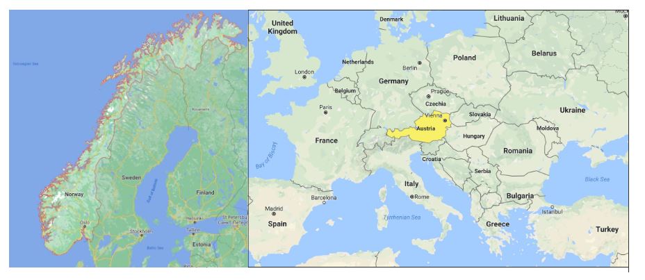 NHA Austria and Norway Maps