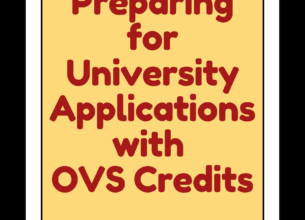 Title "Preparing for University Applications with OVS credits.